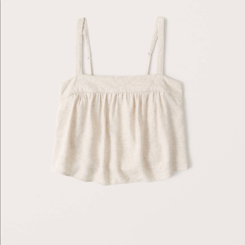 Abercrombie Cream Linen Cami - XS - Like new